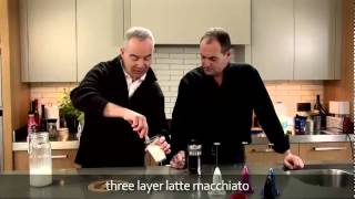 aerolatte  milk frother makes three layer caffè latte macchiato [upl. by Asnerek]