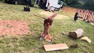 A fabulous range of wooden sculpture at Caerleon festival 2024 [upl. by Sdlonyer]