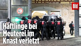 Gefängnismeuterei Polizei stürmt Knast in Thüringen  JVA Untermaßfeld [upl. by Ulphia370]